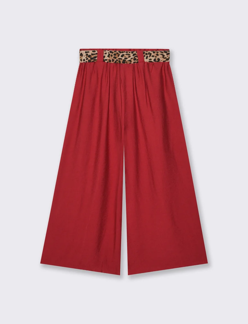 PANTALONE COULOTTE - Rosso india