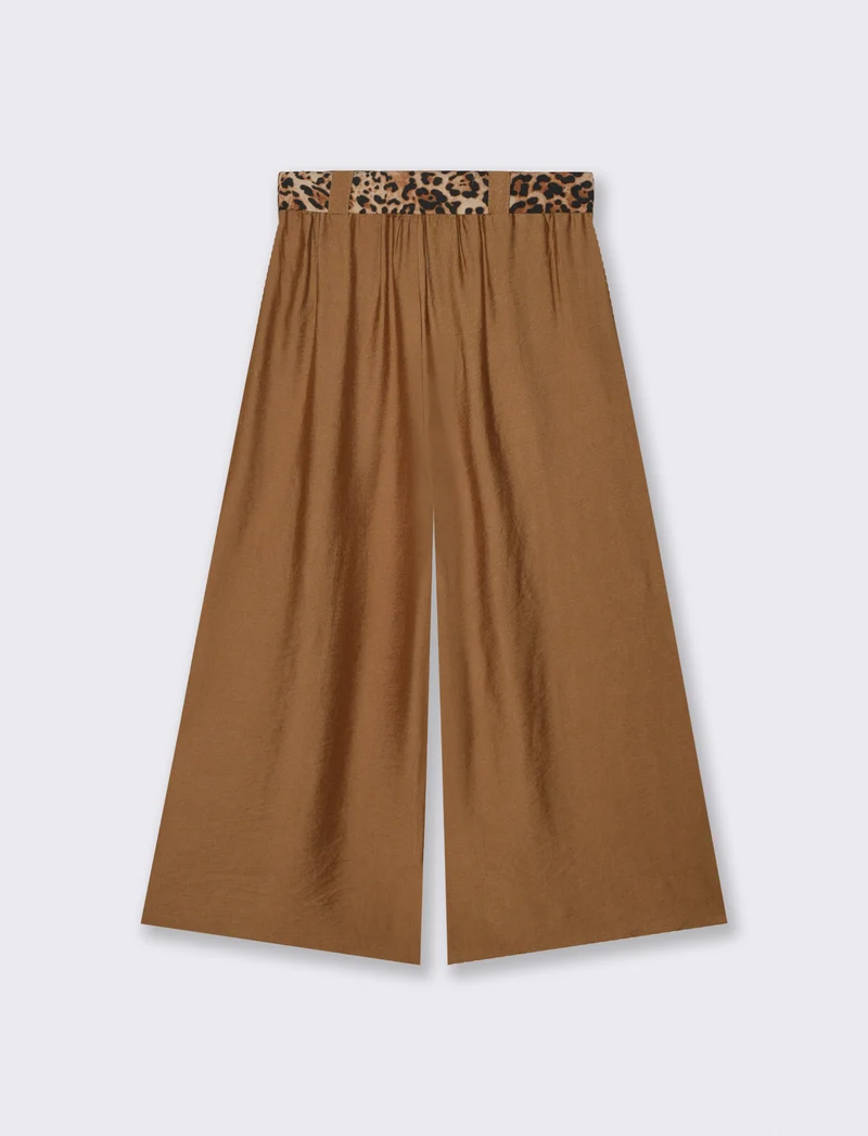PANTALONE COULOTTE - Marrone tabacco