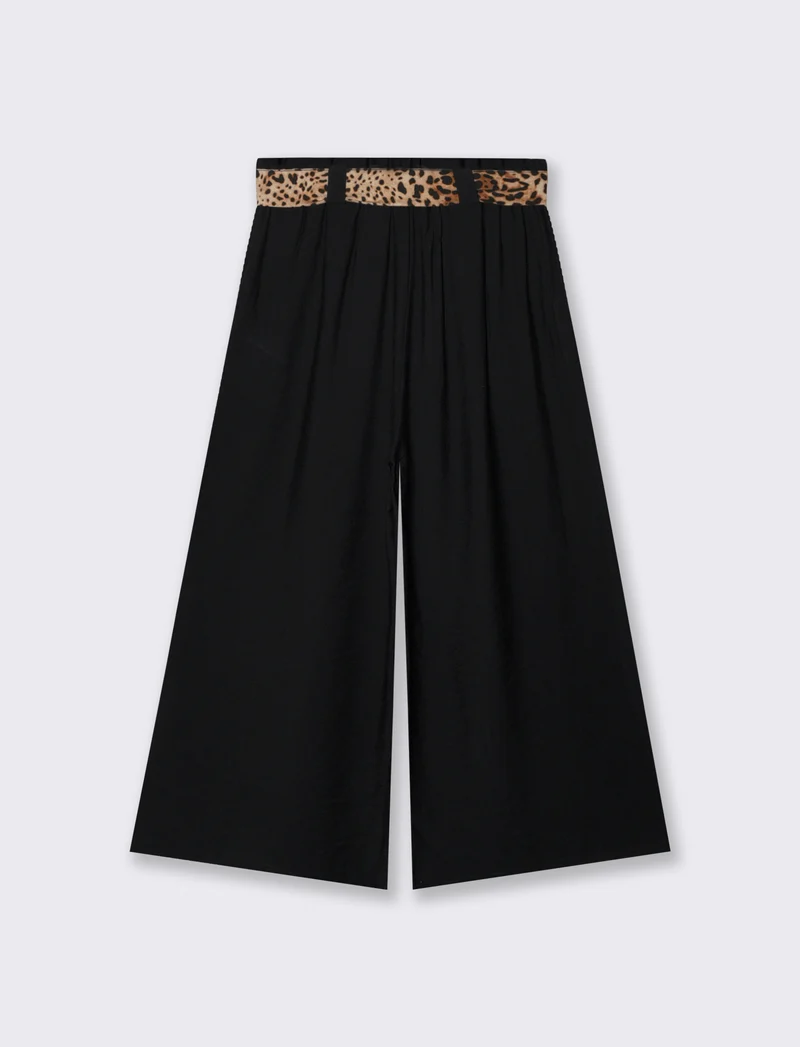 PANTALONE COULOTTE - Nero