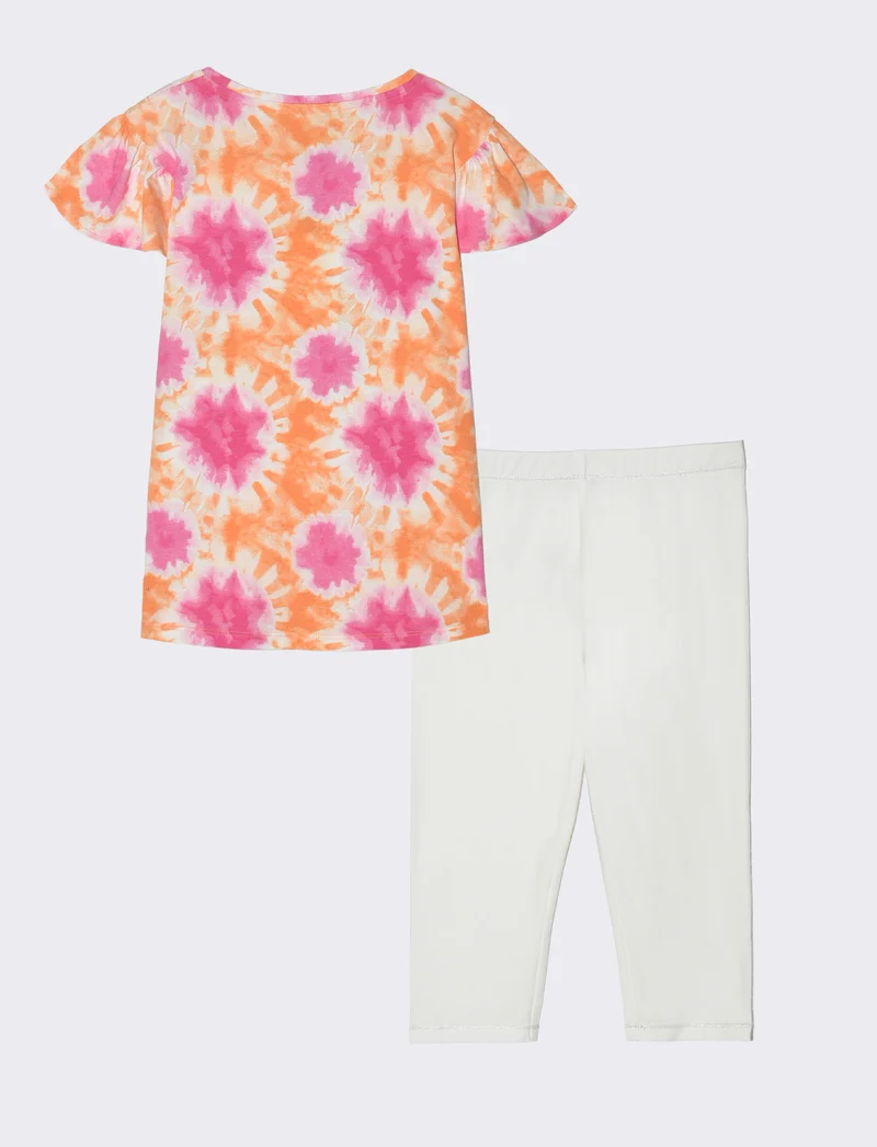 Set due pezzi mezza manica bambina - Multicolore