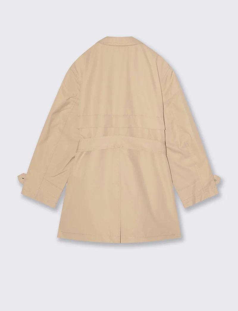 Trench doppiopetto sabbia con cintura bambina - Beige