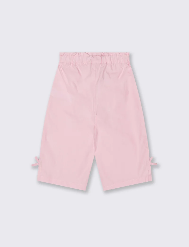 Pantaloni ampi con fiocchetti eleganti - Rosa