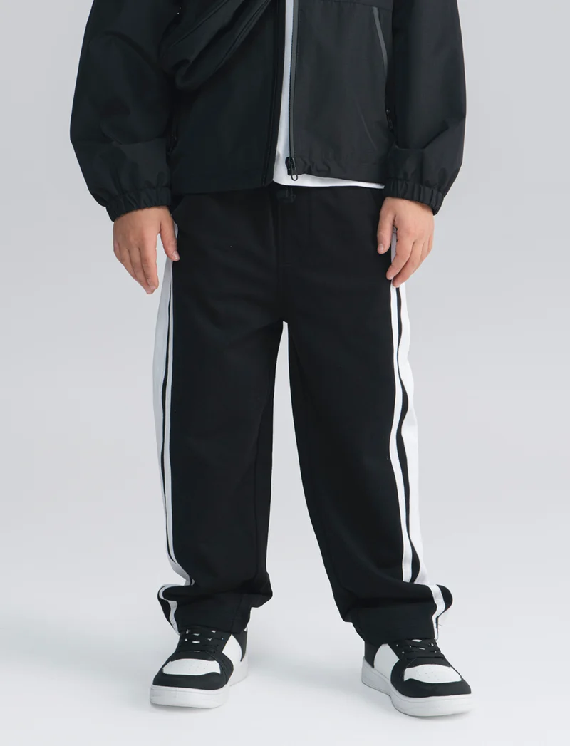 Pantalone sportivo bicolore alla moda - Nero