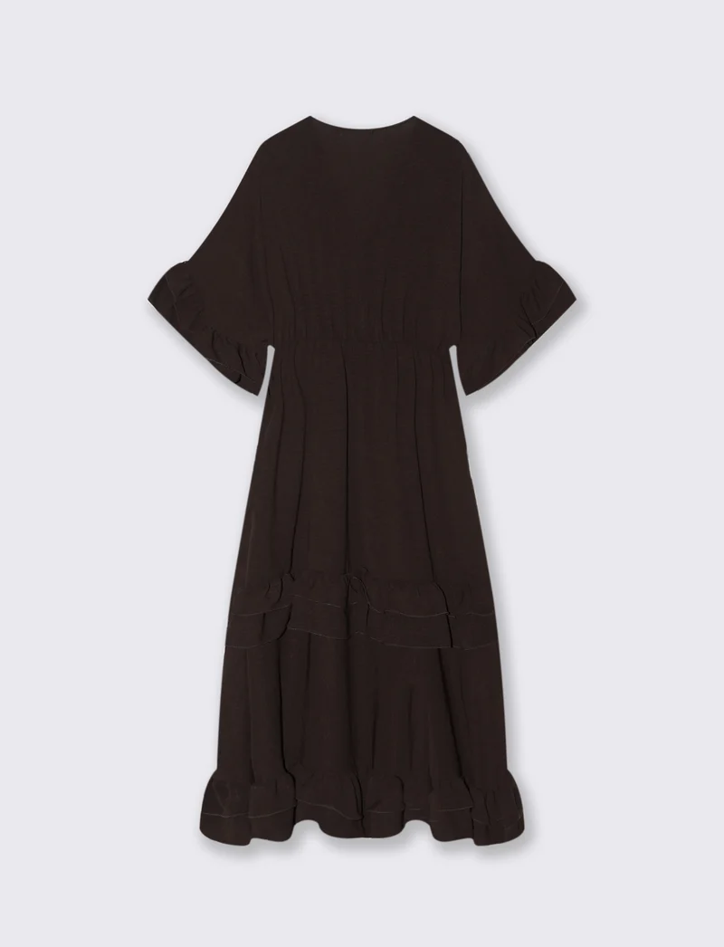 VESTITO INCROCIO CON BALZA AL FONDO - Moro