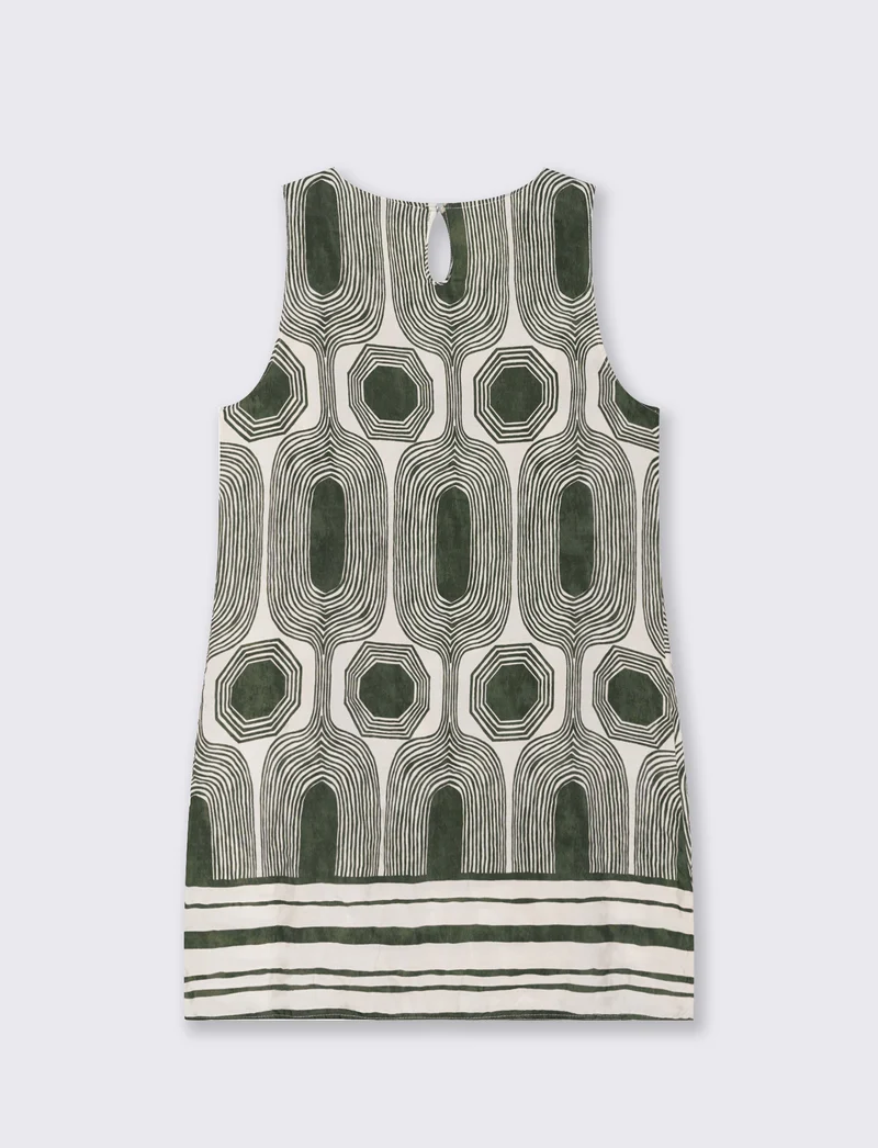 vestito in viscosa stampato - Verde