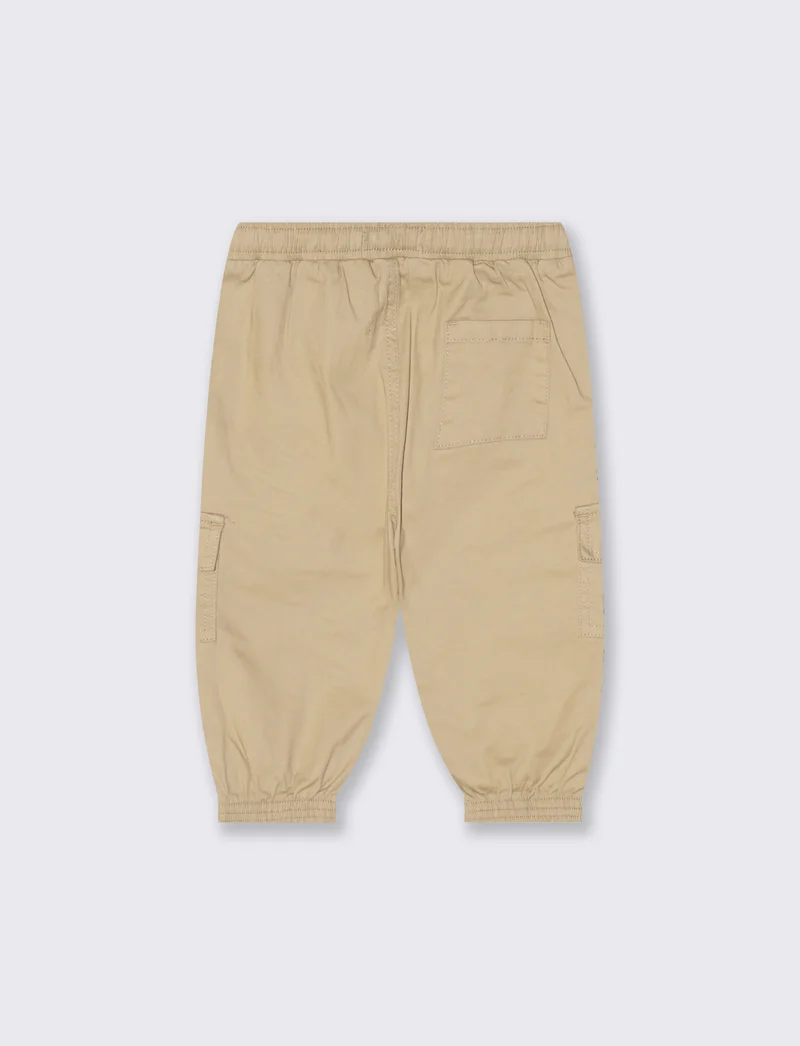 Pantaloni cargo con tasconi laterali - Beige