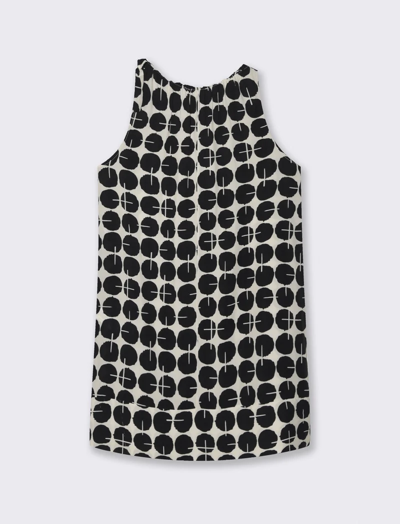 Vestito in viscosa stampato - Nero