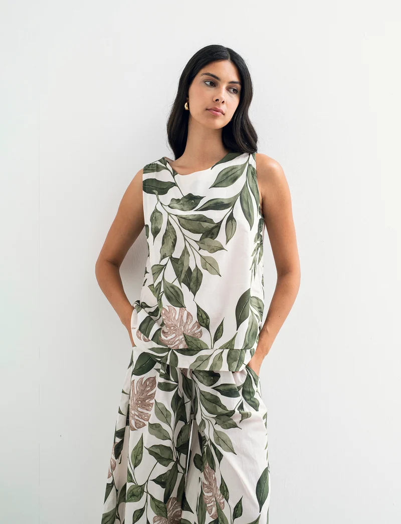 Top in cotone stampato - var 3