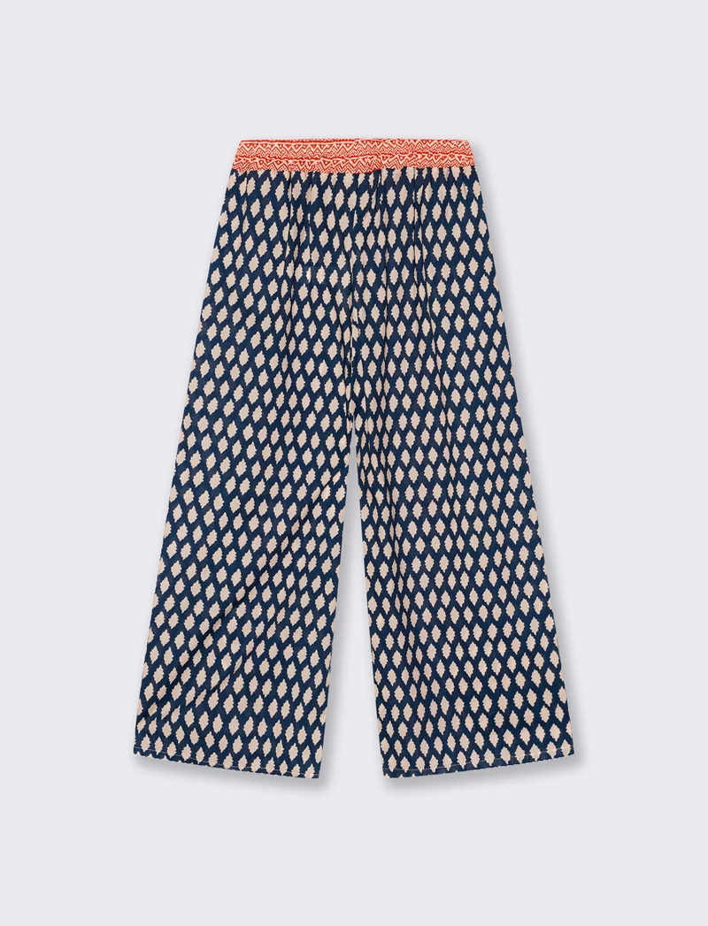 Pantalone stampato con elastico in vita - var 3
