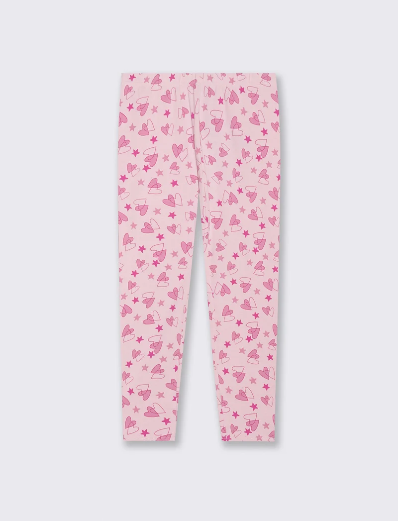 Leggings lunghi stampati per bambina - Rosa