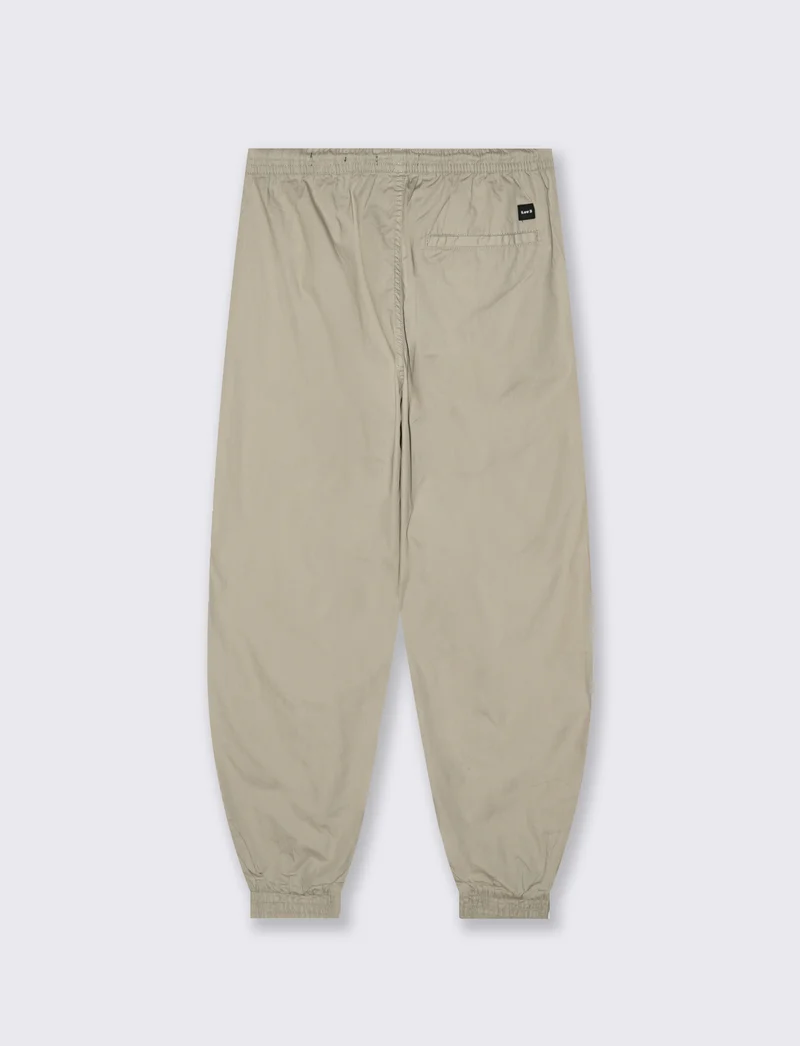 Pantaloni Jogger in Cotone con Laccio - Grigio stone