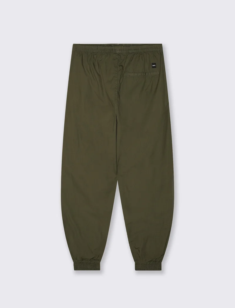 Pantaloni Jogger in Cotone con Laccio - Verde militare