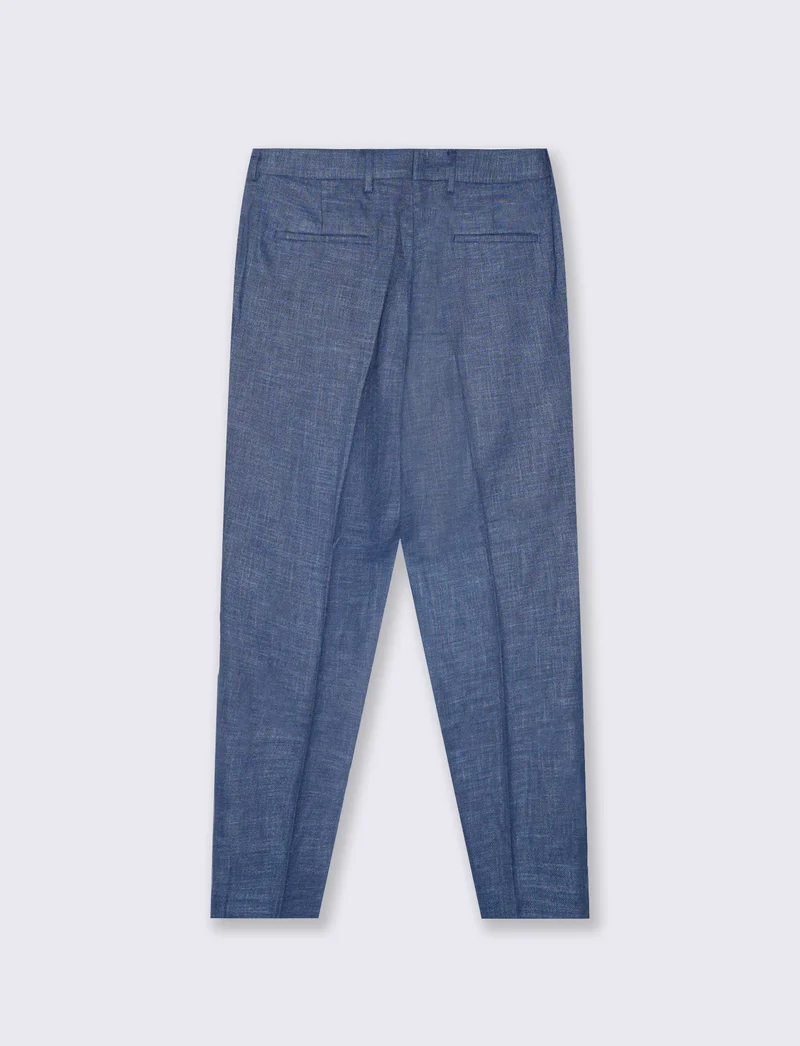 Pantaloni Formal Fit con Tasche Dettagliate - Bluette