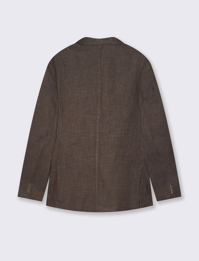 Blazer Doppio Petto Formal Fit Elegante - Moro