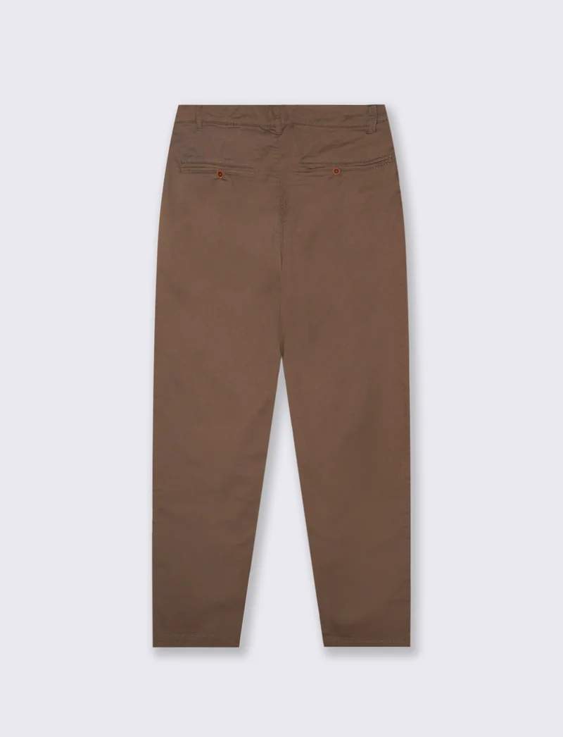 Pantaloni Chino Comfort Regular Fit - Grigio fango