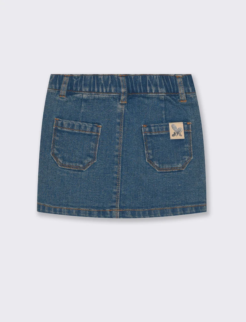 GONNA CORTA IN DENIM - Denim