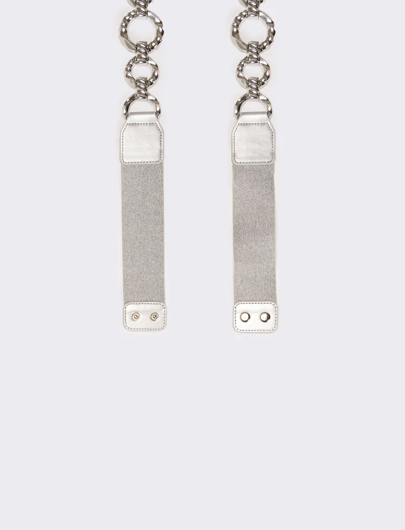Cintura donna con catena centrale - Argento