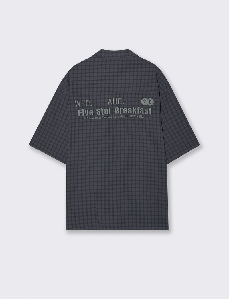 Camicia boxy fit in cotone a quadri - Avion