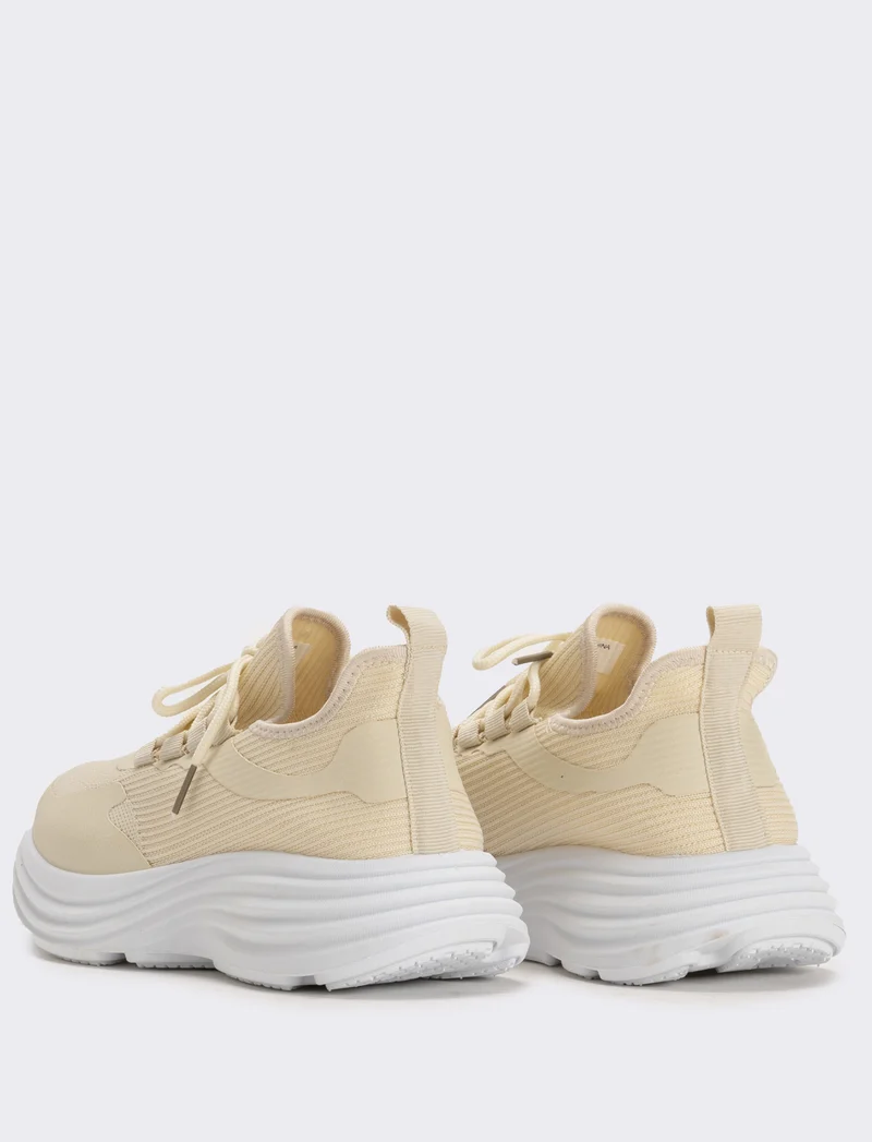 Sneakers ginniche in tessuto tecnico - Beige