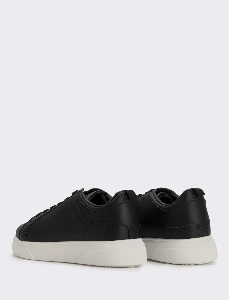 Sneakers con ali da uomo in poliuretano - Nero