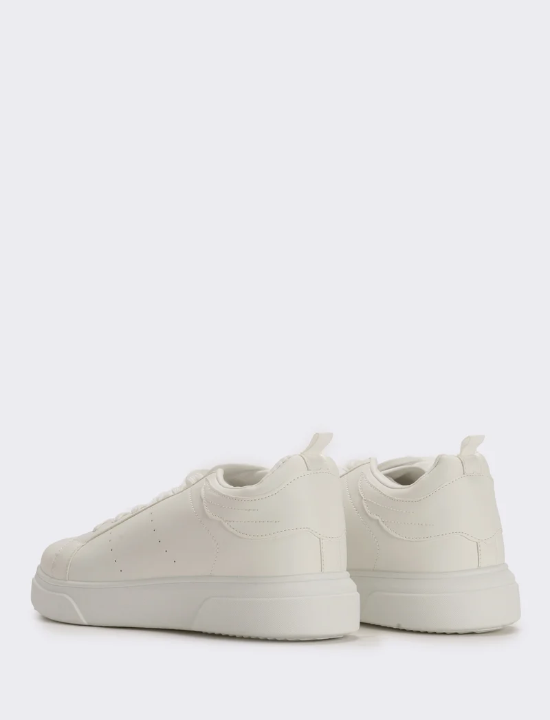 Sneakers con ali da uomo in poliuretano - Bianco