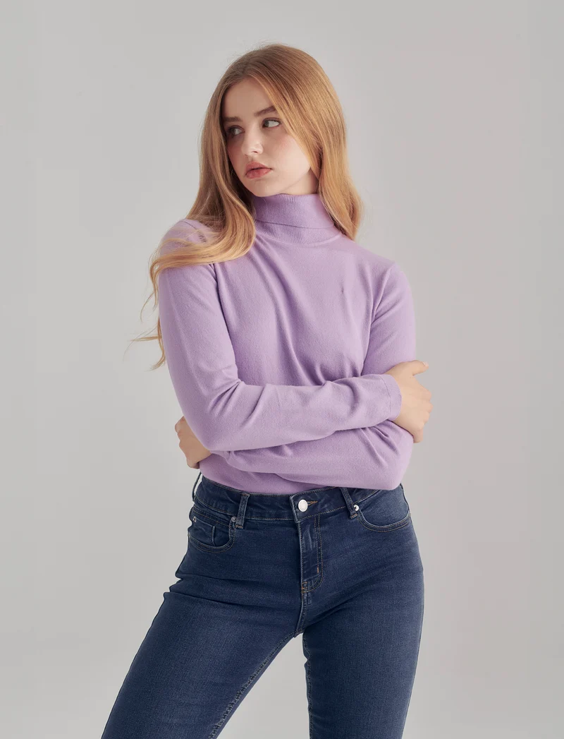 PULLOVER BASICO - Lilla