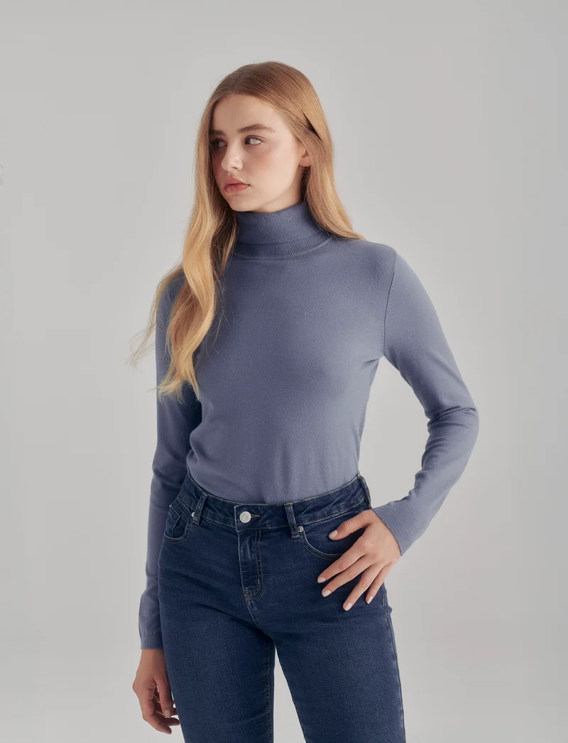 PULLOVER BASICO - Denim