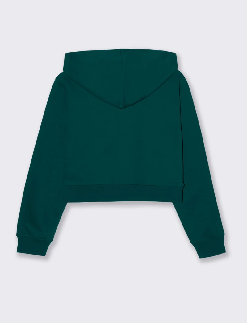 FELPA CROP CON CAPPUCCIO - Ottanio