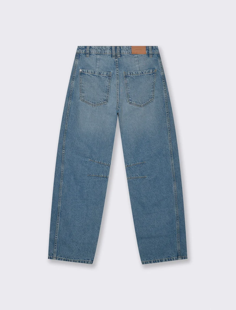 Jeans Ballon Fit con Vita Morbida - Denim