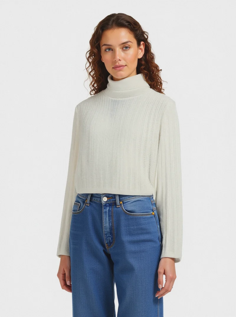 PULLOVER A TRECCE - Avorio