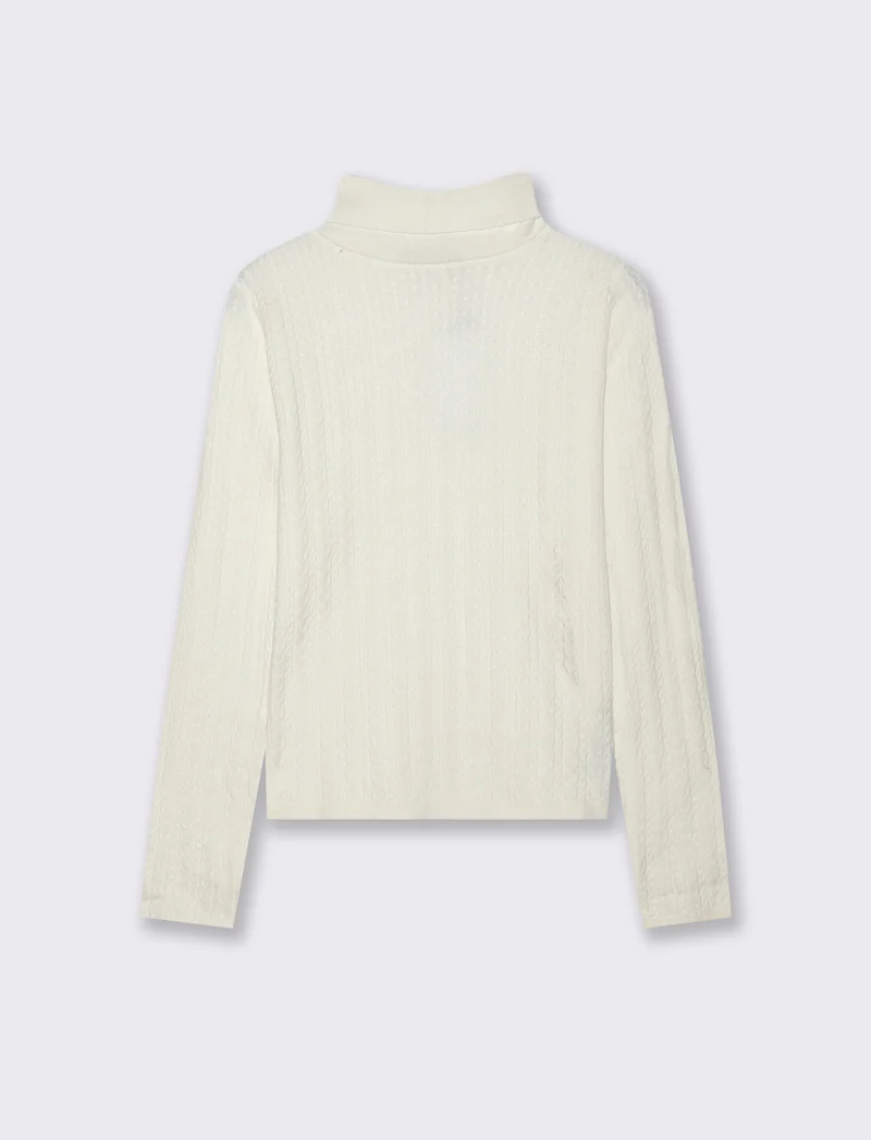 PULLOVER A TRECCE - Avorio