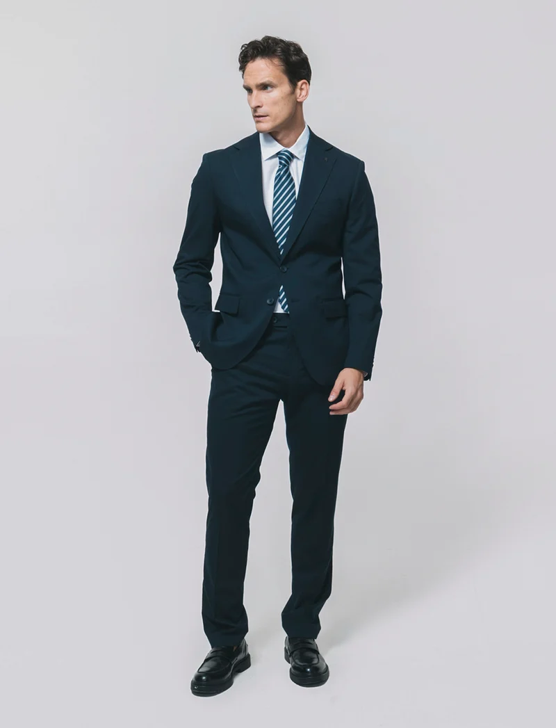 Blazer formal fit con dettagli eleganti - Blu