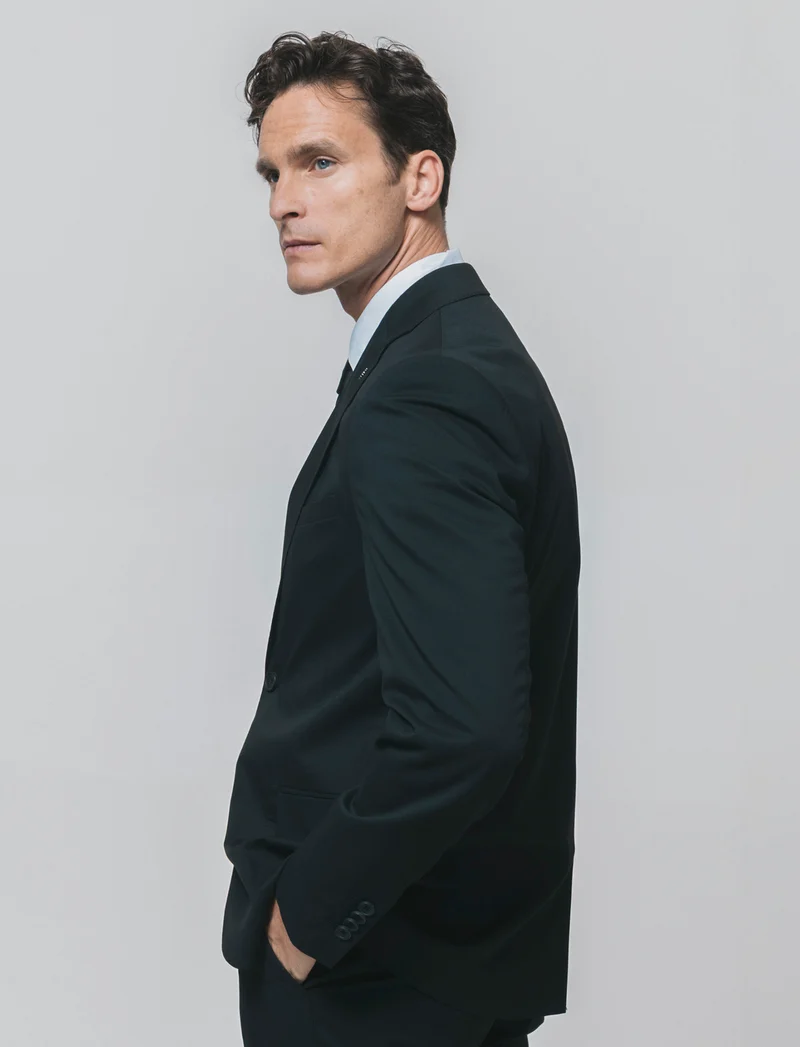 Blazer formal fit con dettagli eleganti - Nero