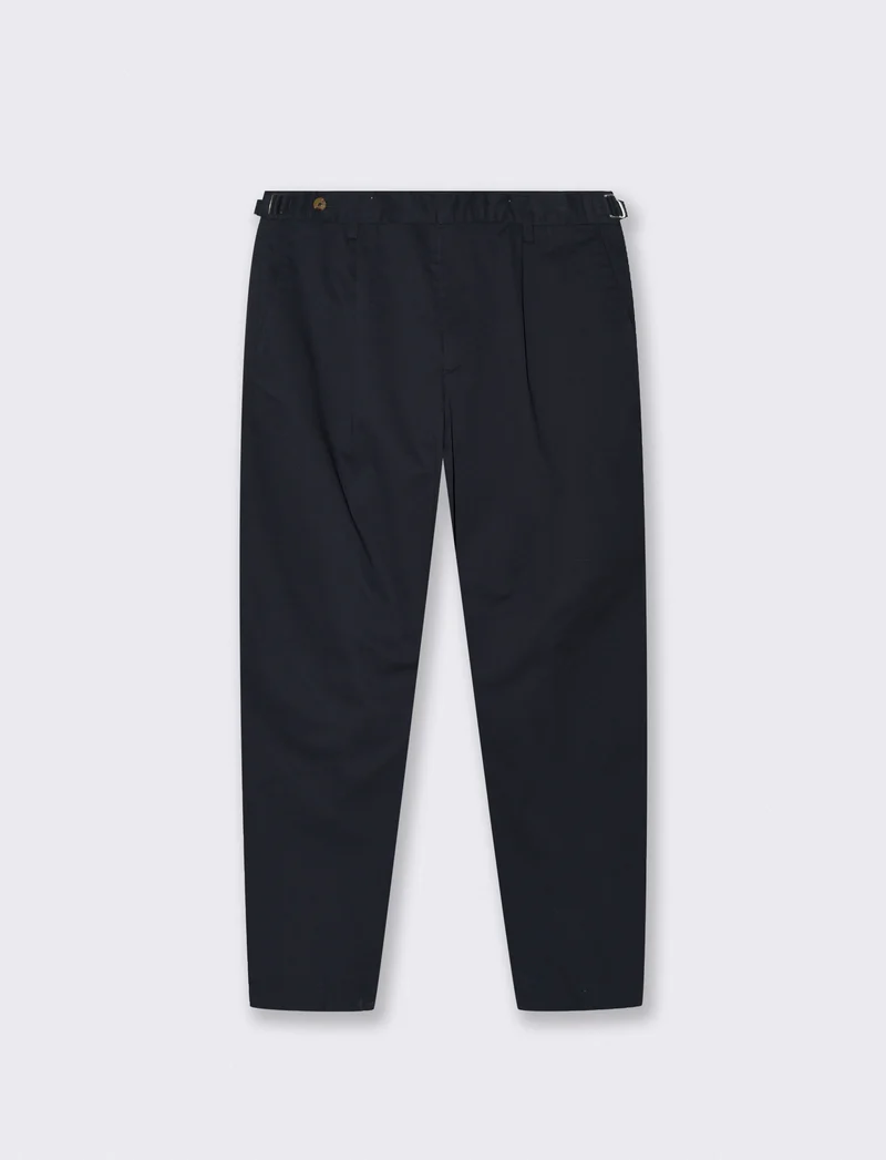 PANTALONI CHINO IN COTONE STRETCH RELAXED EASY PANT FIT - Blu