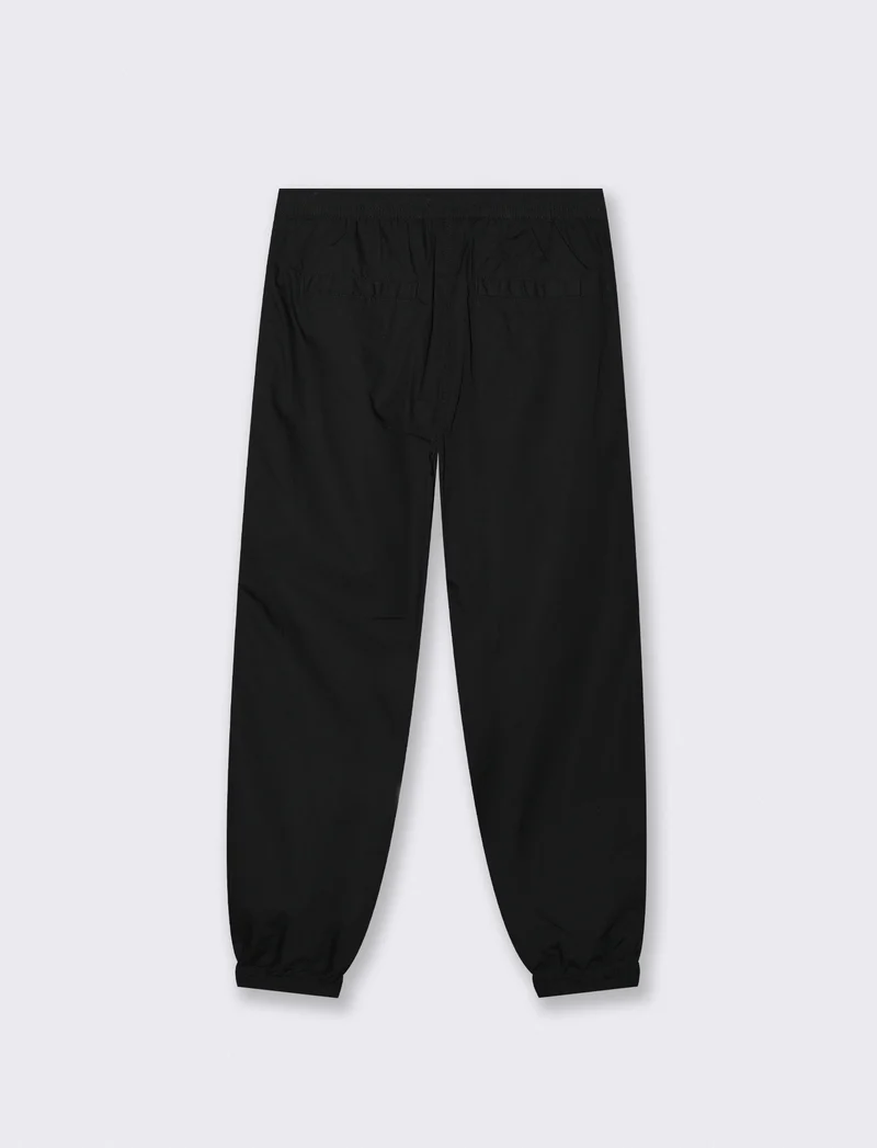 Pantaloni Jogger in Cotone con Vita Elastica - Nero
