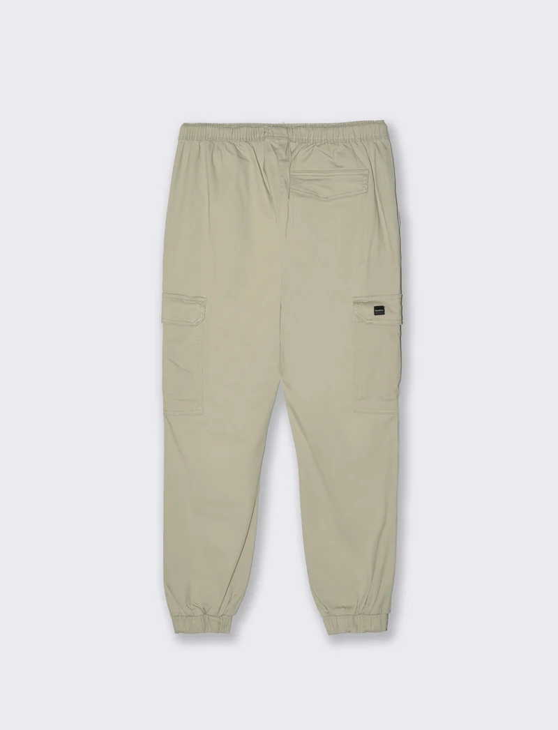 Pantaloni Cargo Slim Fit con Polsino - Grigio stone