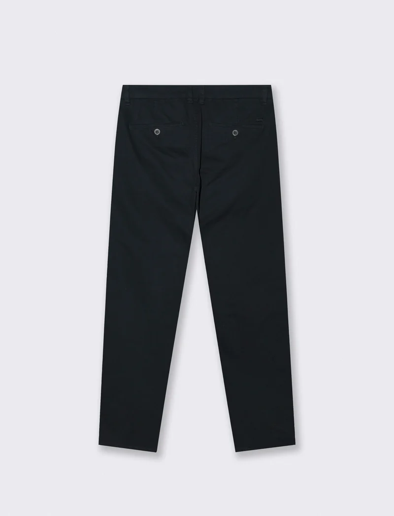 Pantaloni Chino Slim Fit in Twill Cotone - Blu