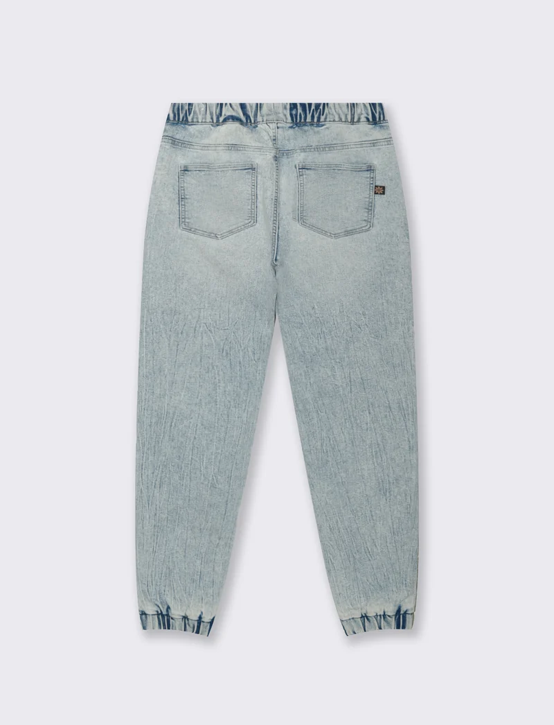 Jeans jogger con vita elasticizzata - Denim chiaro