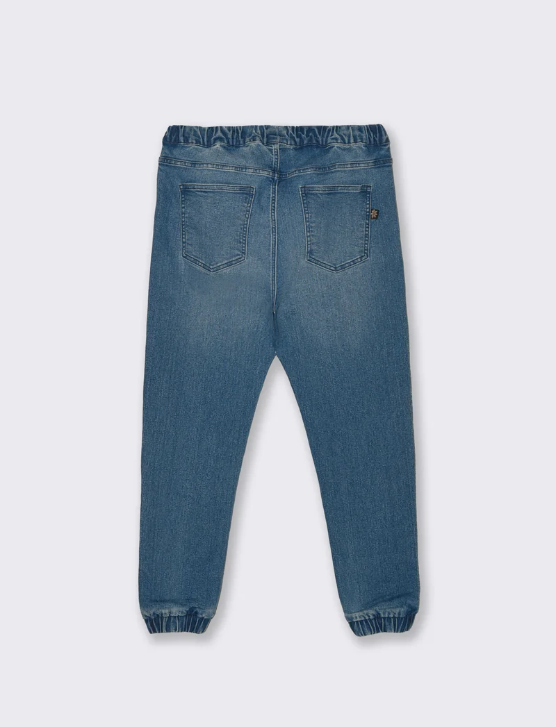Jeans jogger con vita elasticizzata - Denim