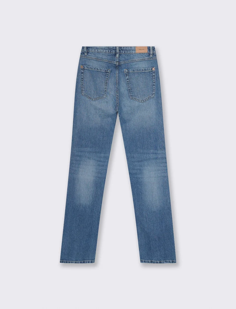 Jeans Straight Vita Media - Denim chiaro