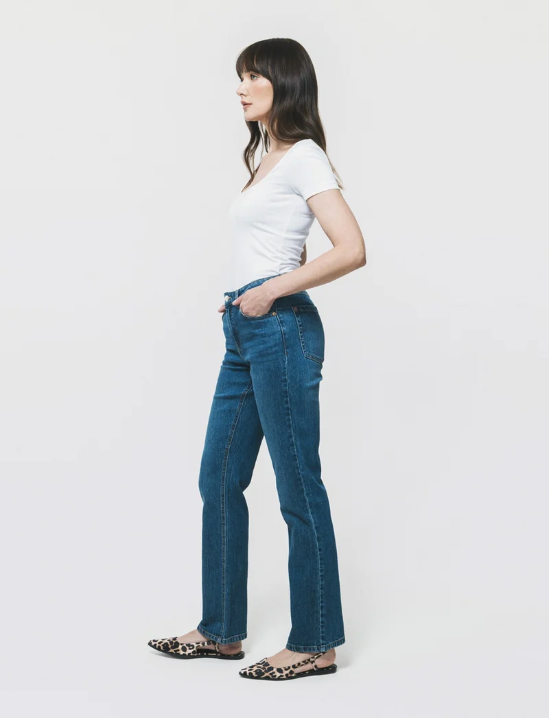 Jeans Straight Vita Media - Denim