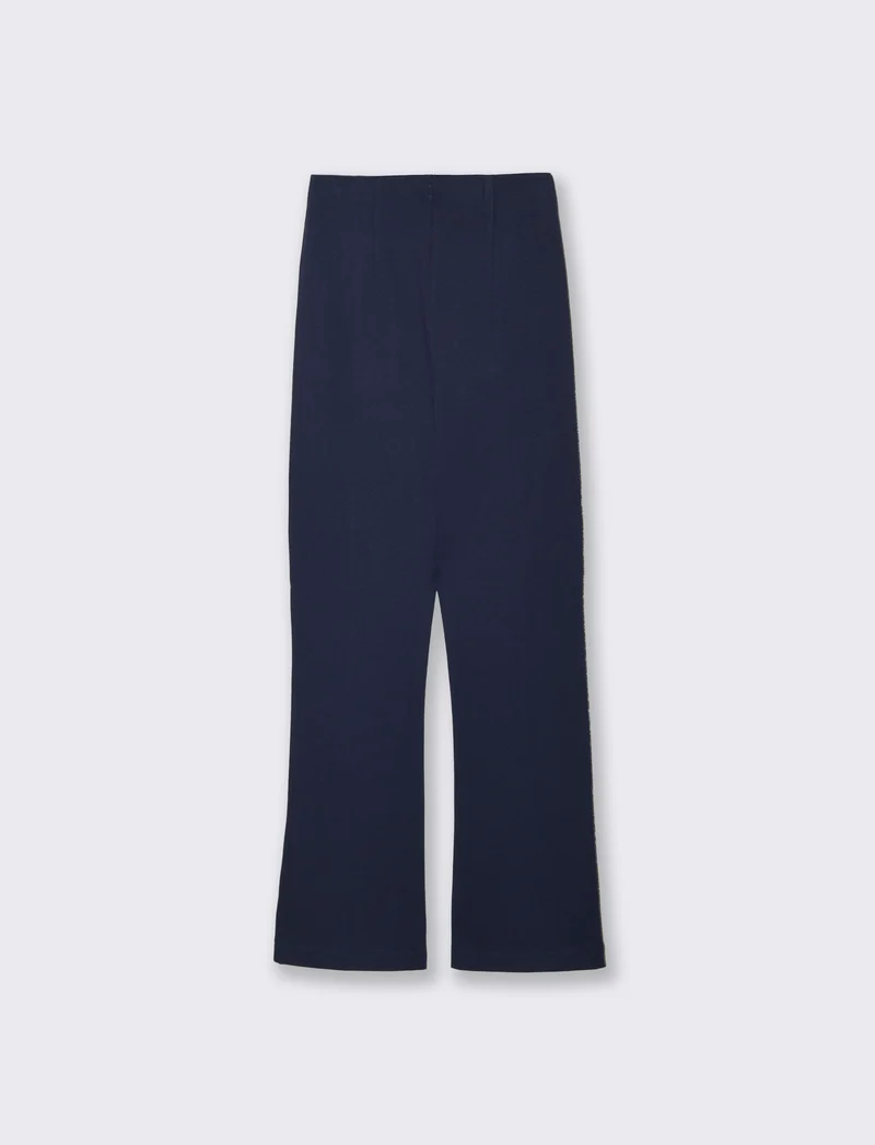 Pantalone Basico con Banda Elastica - Blu