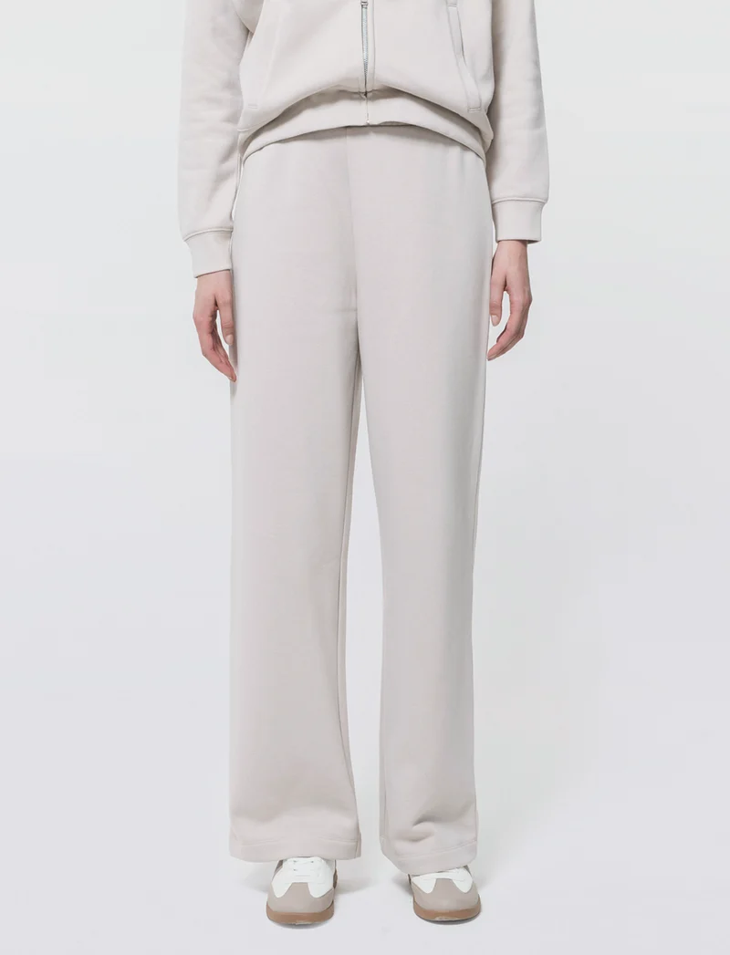 Jogger Flare con Elastico in Vita - Beige grano