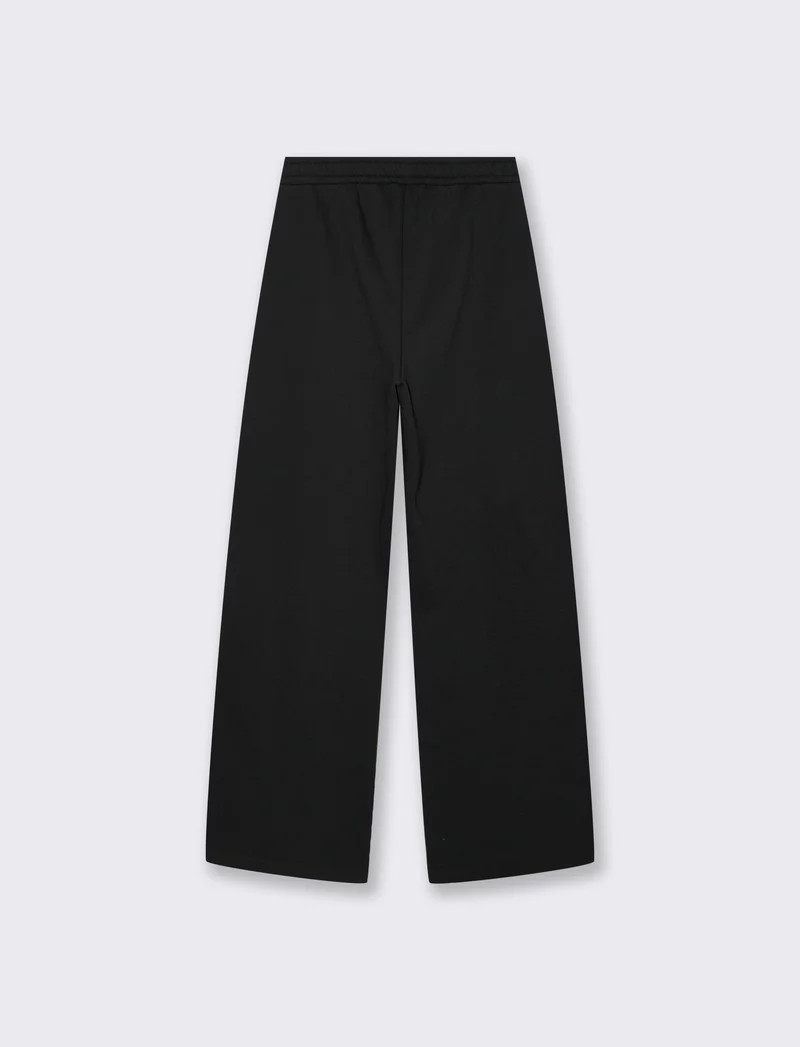 Jogger Flare con Elastico in Vita - Nero