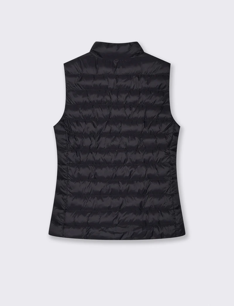 Giubbotto Smanicato Imbottito con Zip - Nero