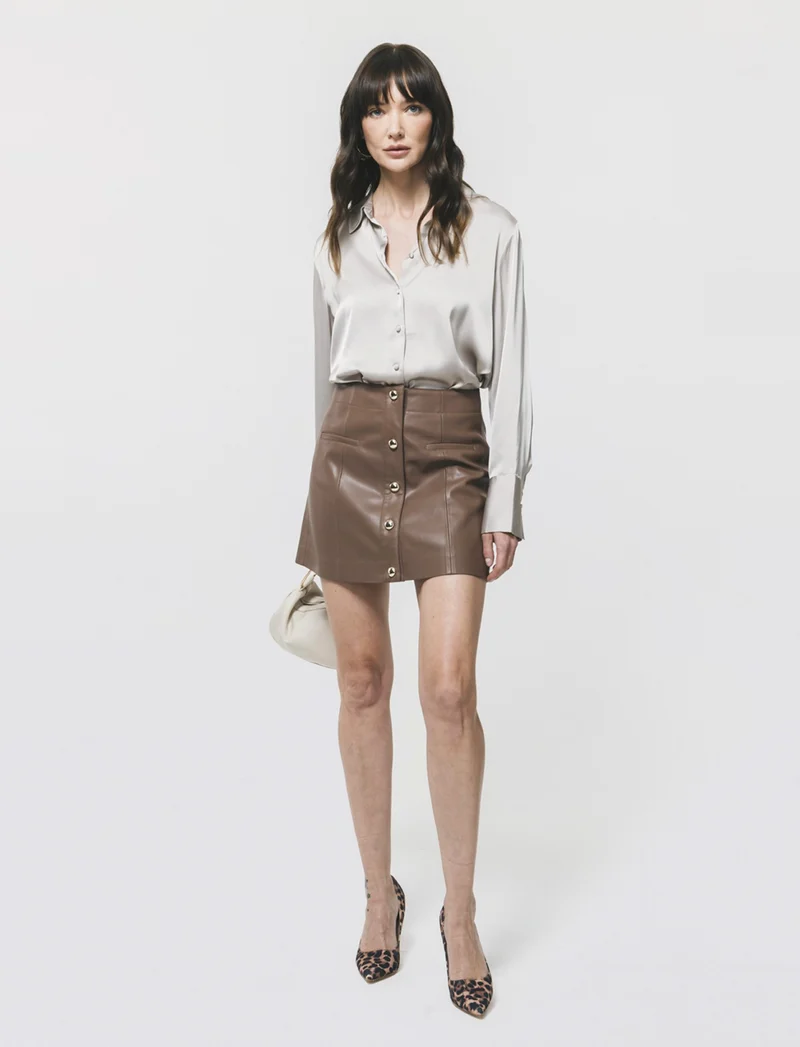 Camicia Maniche Lunghe Regular - Beige grano