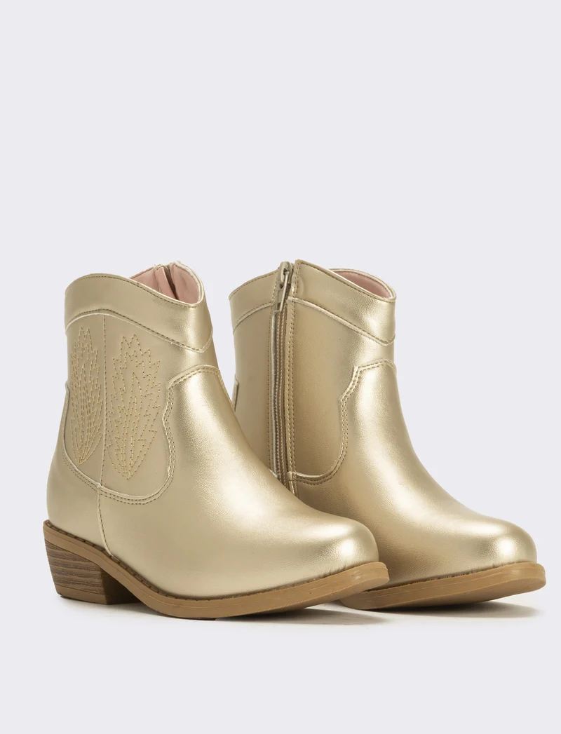 Stivaletto cowgirl da bambina - Oro