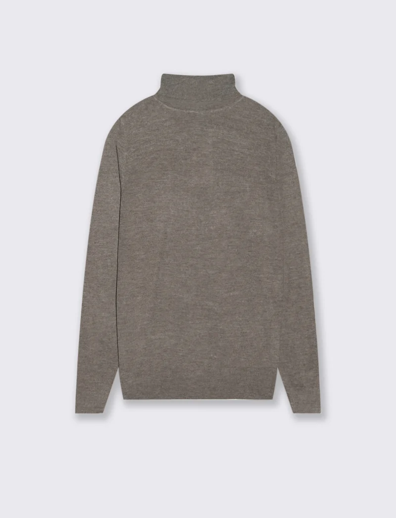 MAGLIA DOLCE VITA IN FILATO EFFETTO LANA - Grigio fango