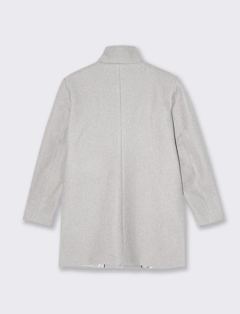 CAPPOTTO COLLO ALTO - Bianco gesso