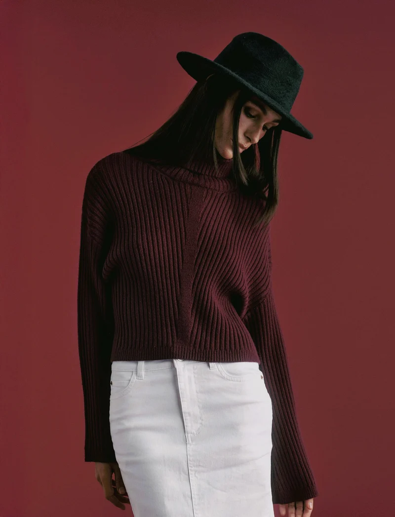 PULLOVER CROP - Vinaccia